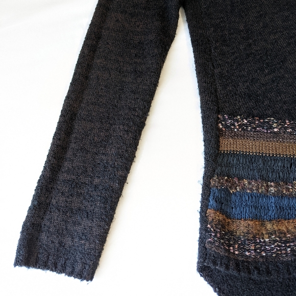 Soft Surroundings Wool Blend Criss Cross Hemline Sweater Top Medium - Picture 5 of 9